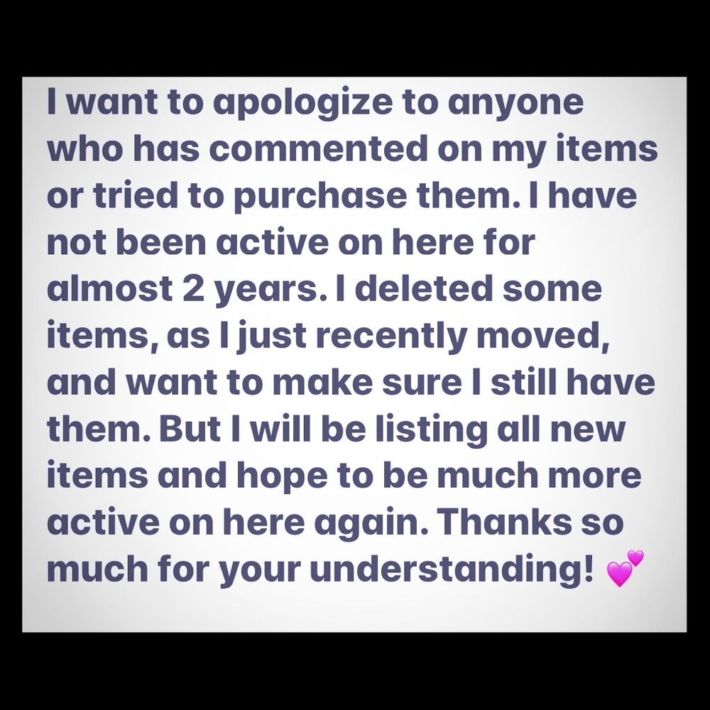 Sorry for any issues